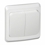 Выключатель 2кл с подсв с/у белый Этюд Systeme Electric (1/20) Выключатель 2кл с подсв с/у белый Этюд Systeme Electric (1/20)