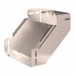 Угол д/листового кабель.лотка 90° вертикально ниспадающий (внешний) без соединит. разъема нержавеющая сталь серый ПРОМРУКАВ