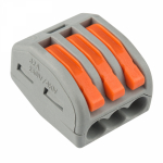 Клемма соединительная многоразовая REXANT 3-проводная, серая, 0.08-4 мм² (20 шт./уп.)