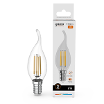 Лампа светодиод 12Вт Свеча на ветру Е14 2700К 730Лм филамент прозр Gauss Filament Elementary (1/10/100) Лампа светодиод 12Вт Свеча на ветру Е14 2700К 730Лм филамент прозр Gauss Filament Elementary (1/10/100)