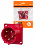 Вилка 615 скрытая 3Р+РЕ+N 16А 380В IP44 TDM Вилка 615 скрытая 3Р+РЕ+N 16А 380В IP44 TDM