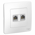 Розетка 2гн комп+комп RJ45+RJ45 с/у белый кат.5е Blanca Systeme Electric Розетка 2гн комп+комп RJ45+RJ45 с/у белый кат.5е Blanca Systeme Electric