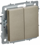 BRITE Выключ. 2-кл. перекр. 10А ВС10-2-3-БрШ шамп. IEK