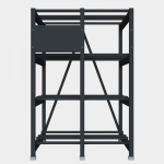 Стеллаж 4 полочный 2 ряда 960х935х1430