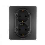 Розетка 2гн с З/К с/у антрацит винт.клем. в сборе 16А Etika Legrand (1/10) Розетка 2гн с З/К с/у антрацит винт.клем. в сборе 16А Etika Legrand (1/10)