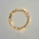 Гирлянда Роса 10м, 100LED, теплый белый, IP44, на батарейкаx 3xАА, с пультом 8 режимов NEON-NIGHT