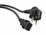 Hyperline PWC-IEC13-SHM-10-BK Кабель питания компьютера (Schuko+C13) (3x1.0), 10A, угловая вилка, 10м, цвет черный