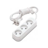Удлинитель 3гн без З/К 5м белый IP20 ПВС Makel (1/12/48) Удлинитель 3гн без З/К 5м белый IP20 ПВС Makel (1/12/48)