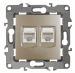 Розетка 2гн комп+комп RJ45+RJ45 с/у шампань механизм кат.5е 12-3108-04 Эра12 ЭРА (10/100/2500) Розетка 2гн комп+комп RJ45+RJ45 с/у шампань механизм кат.5е 12-3108-04 Эра12 ЭРА (10/100/2500)