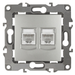Розетка 2гн комп+комп RJ45+RJ45 с/у алюминий механизм кат.5е 12-3108-03 Эра12 ЭРА (1/10) Розетка 2гн комп+комп RJ45+RJ45 с/у алюминий механизм кат.5е 12-3108-03 Эра12 ЭРА (1/10)
