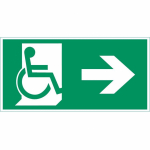 пиктограмма "Движение МГН направо" 300х150мм для аварийно-эвакуационного светильника Giant/Vision/IP65 Basic пиктограмма "Движение МГН направо" 300х150мм для аварийно-эвакуационного светильника Giant/Vision/IP65 Basic