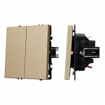 ARL NOBE Выключатель 2 кл софт-тач золотой песок SWT-MK02-SFPL-GD (250V, 10A) (Arlight, -) ARL NOBE Выключатель 2 кл софт-тач золотой песок SWT-MK02-SFPL-GD (250V, 10A) (Arlight, -)