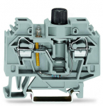 Клемма с плавкой вставкой 1ур. ячейка 13мм на DIN-рейку 10А 0.2-6мм² с плавк. предохр. 5х20 мм, винтовой держатель, c неон. лампой Wago Без серии