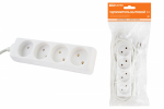 Удлинитель бытовой  У4  4 гнезда, 1,5метра, без заземления, ПВС 2х0,75мм2  10А/250В TDM (кр.20шт)