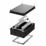 Коробка огнестойкая для о/п 40-0330-FR2.5-40 Е15-Е120 RAL9005 260х175х90 (7 шт/кор) Промрукав