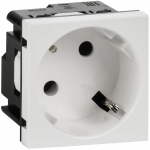 Розетка 45град з/к б/ш в/з белая