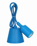 Патрон Е27 силиконовый со шнуром 1м синий IN HOME (1/10)