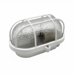 Светильник под лампу с цоколем Е27 60Вт IP53 НБП 01-60-002 с решеткой овал белый SVET (1/8)