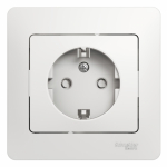 Розетка 1гн с З/К шторки с/у белый в сборе 16А Glossa Systeme Electric (1/15) Розетка 1гн с З/К шторки с/у белый в сборе 16А Glossa Systeme Electric (1/15)