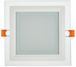 Светильник LED ДВО 1624 со стекл. квадр. 12Вт 4000К IP20 IEK