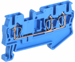 Клемма пружинная КПИ 3в-2,5 3 вывода 31А синяя IEK (45/1800)