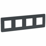 Рамка 4гн антрацит UNICA STUDIO Schneider Electric (1/5)