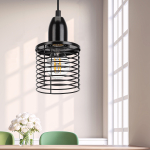 Светильник подвесной макс. 60Вт E27 d110мм металл черн. PL5 BK ЭРА (1/20)