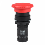 Кнопочный выкл. в сборе плоск., 1 упр. элемент красный 1НО 1НЗ 2переключ. IP40 КЭАЗ