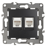 Розетка 2гн комп+комп RJ45+RJ45 с/у антрацит механизм кат.5е 12-3108-05 Эра12 ЭРА (1/10) Розетка 2гн комп+комп RJ45+RJ45 с/у антрацит механизм кат.5е 12-3108-05 Эра12 ЭРА (1/10)