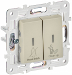 SKANDY Выключ. 2-кл. с инд. отел. 10А SK-V16B беж. IEK
