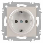 Розетка Intro Accent 6-202-06 2P+E Schuko, 16А-250В, IP20, СУ, перламутр