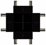 Коннектор Х-образный для тонкого накладного магнитного шинопровода черный TRM-S5-CX BK ЭРА (1/50) Коннектор Х-образный для тонкого накладного магнитного шинопровода черный TRM-S5-CX BK ЭРА (1/50)