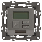 Терморегулятор ЭРА Elegance 14-4111-16 универс.230В-Imax16А, титан Терморегулятор ЭРА Elegance 14-4111-16 универс.230В-Imax16А, титан