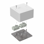 Коробка огнестойкая разветвительная для кабель-канала 40-0460-FR6.0-4-4-Р Е15-Е60 85х85х45 Промрукав