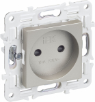 Розетка 1гн без З/К шторки с/у шампань механизм 10А SK-R01Sh SKANDY IEK (1/10/100)