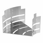 Угол д/листового кабель.лотка регулируемый горизонтальн. без соединит. разъема нержавеющая сталь ПРОМРУКАВ