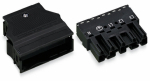 Штекер с корпусом разгрузки натяжения 5-пол. Код. A 4,00 mm черные WINSTA® MIDI 770-115