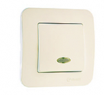 Makel Lillium N крем. выключатель  1кл с подсв.