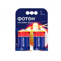 Элемент питания LR20 (D) алкалиновый КP2 бл. 2шт ФОТОН (2/20/120)
