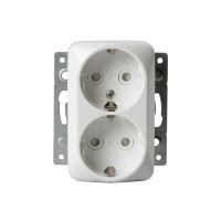 Розетка ABB Jussi 2-мест. механизм с накладкой с З/К скр. уст-ки16А 220-250В IP21 белый Розетка ABB Jussi 2-мест. механизм с накладкой с З/К скр. уст-ки16А 220-250В IP21 белый