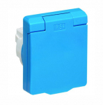 UJP Розетка SCHUKO арт.3288 AZ, панельная 2P+E, IP54 с крышкой, 10/16А, 250В, цвет синий UJP Розетка SCHUKO арт.3288 AZ, панельная 2P+E, IP54 с крышкой, 10/16А, 250В, цвет синий