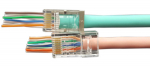 Hyperline PLEZ-8P8C-U-C5-SH-100 Разъем легкой оконцовки RJ-45 (8P8C) под витую пару, категория 5e (50 µ"/ 50 микродюймов), экранированный, универсальн