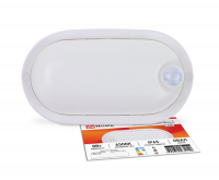 Светильник светодиод герметичный СПП-Д 8Вт овал 6500К 640Лм IP65 с датчиком движения IN HOME (1/32)  СНЯТ