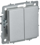 BRITE Выключ. 2-кл. перекр. 10А ВС10-2-3-БрА алюм. IEK