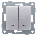GUSI Ugra МЕХАНИЗМ Выкл. 2кл. (инд), скрытая установка, 10А, 250В. Цвет: серебро. GUSI Ugra МЕХАНИЗМ Выкл. 2кл. (инд), скрытая установка, 10А, 250В. Цвет: серебро.