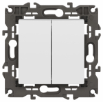 Выключатель 2кл с/у белый механизм 14-1104-01 Elegance  ЭРА (1/10)