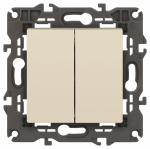 Выключатель 2кл с/у крем механизм 14-1104-02 Elegance  ЭРА (1/10)