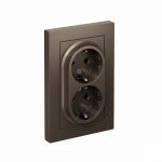 Розетка 2гн с З/К шторки с/у мокко в сборе 16А AtlasDesign Systeme Electric Розетка 2гн с З/К шторки с/у мокко в сборе 16А AtlasDesign Systeme Electric