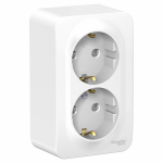 Розетка 2гн с З/К шторки о/у белый изол.пласт. 16А IP20 Blanca Systeme Electric (1/8)