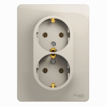 Розетка 2гн с З/К с/у молочный в сборе 16А Glossa Systeme Electric (1/10/60) Розетка 2гн с З/К с/у молочный в сборе 16А Glossa Systeme Electric (1/10/60)